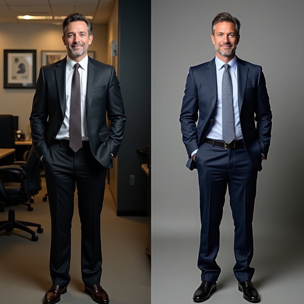 Before and after wardrobe transformation example